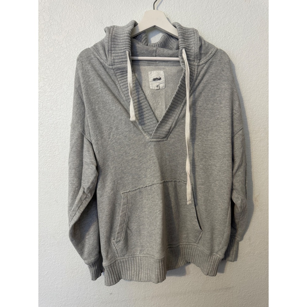Aerie Gray Hoodie Sweatshirt
